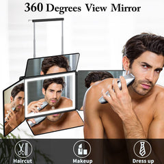 UHdod LED light with 3 color modes for accurate makeup and grooming.
