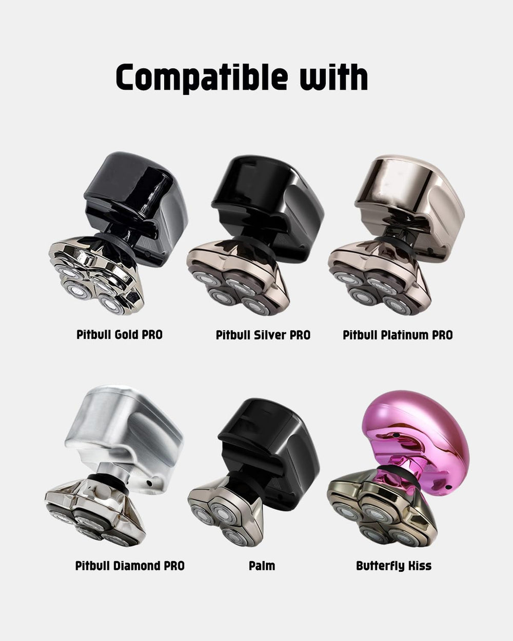 Uijino Pitbull Silver Pro replacement head ensures precise shaving with comfort