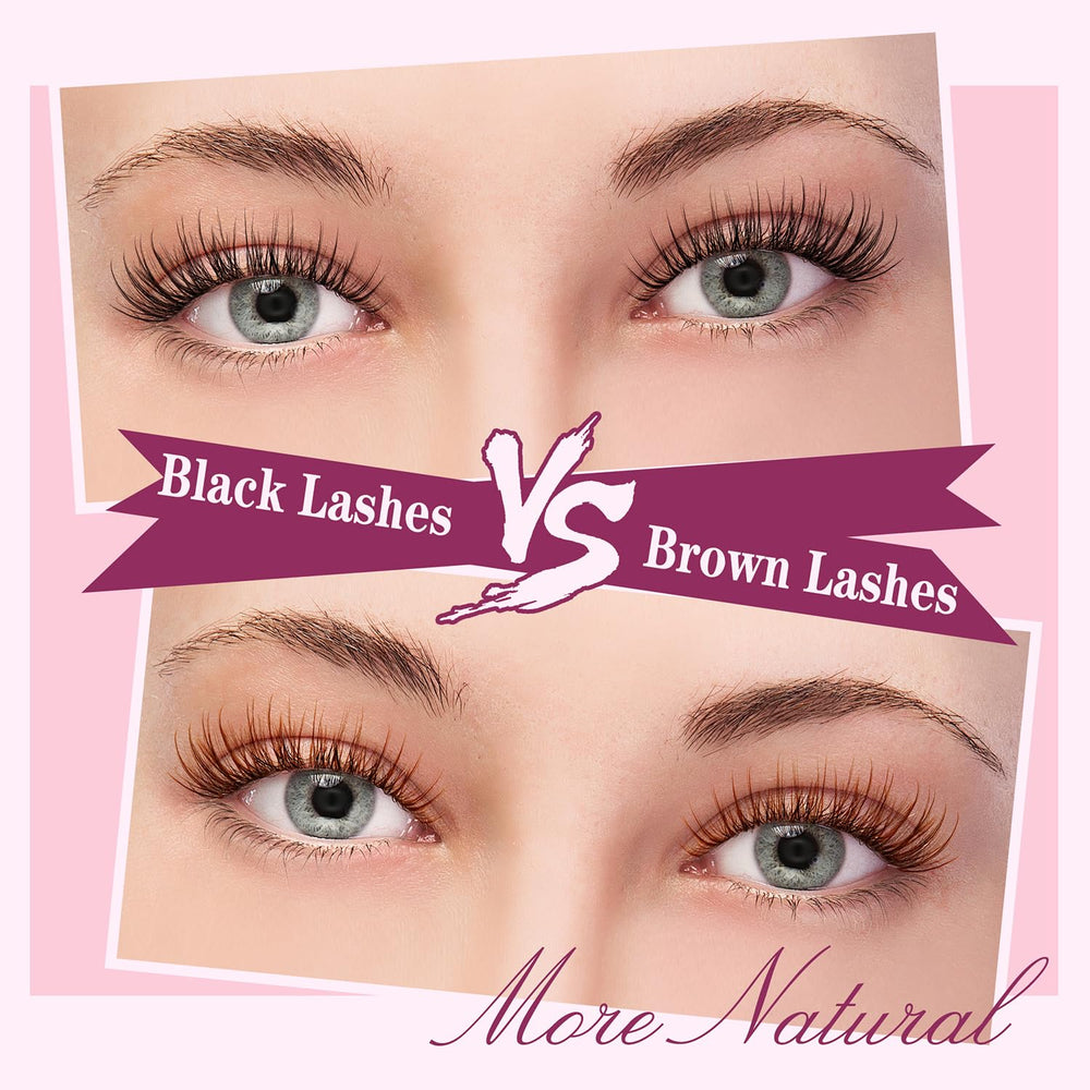 UILULU Brown Lash Clusters create a natural wispy full look