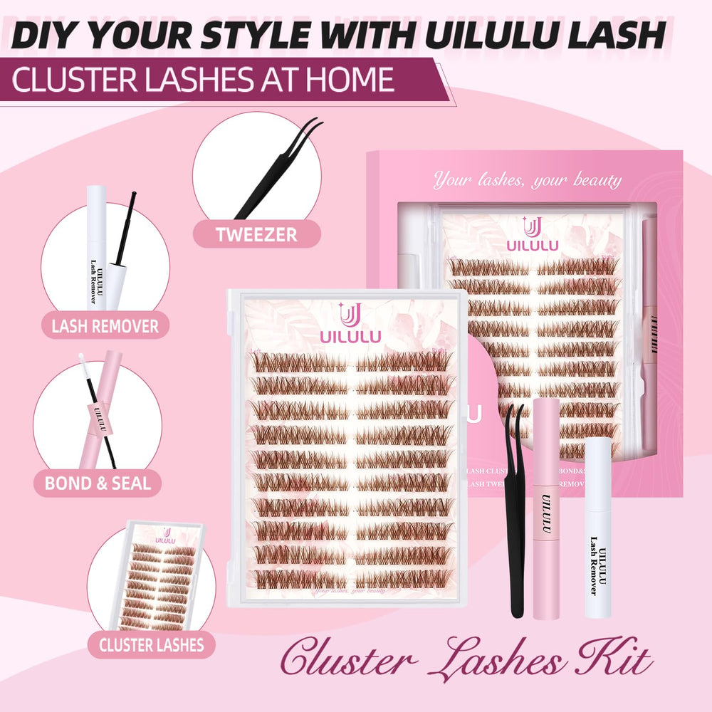 UILULU D Curl Left-Right Clusters highlight eye-enhancing curl and balanced lash pattern.