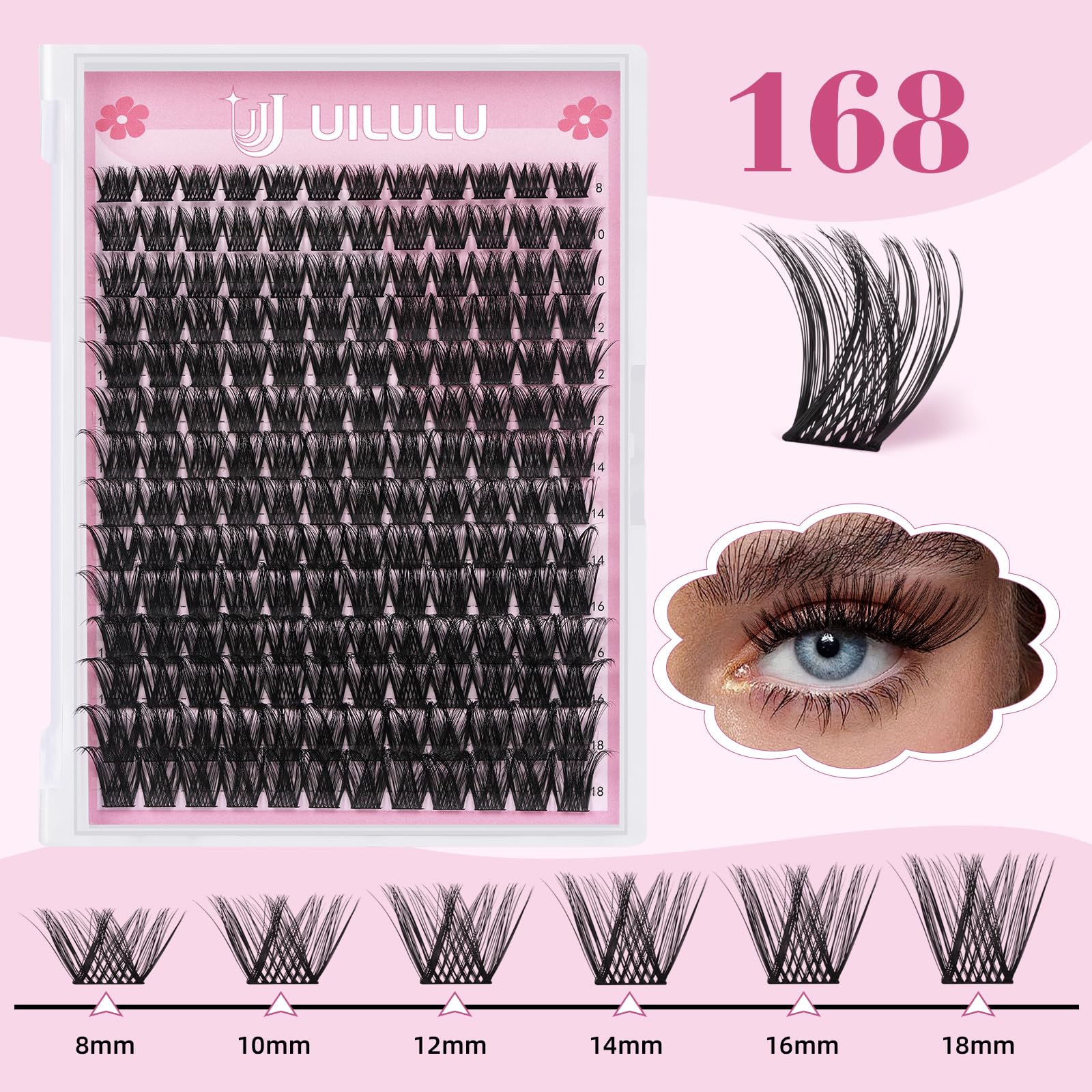 Uilulu Lash Clusters Kit bond-seal for secure wear and precise application.