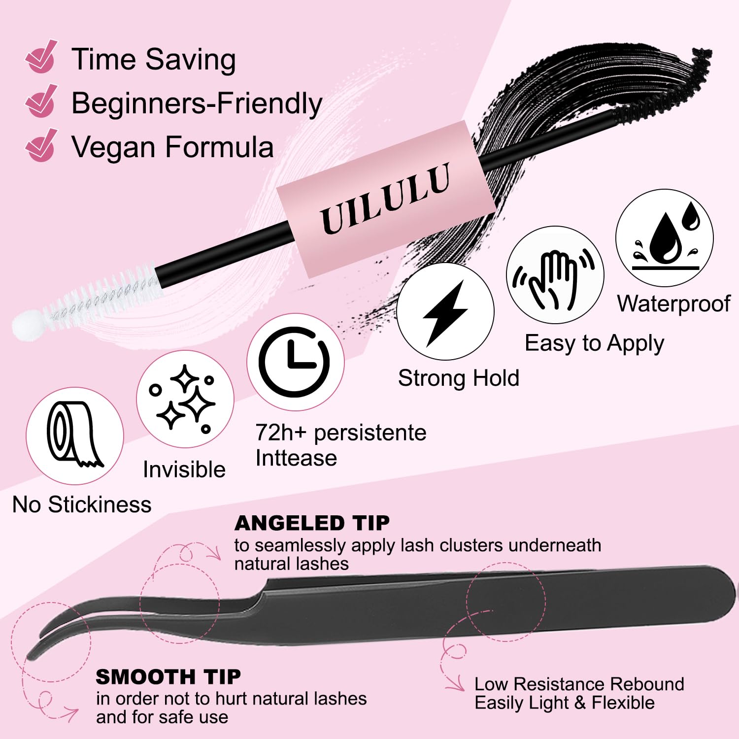 Uilulu DCurl Wispy Lashes deliver natural curl and lightweight volume.