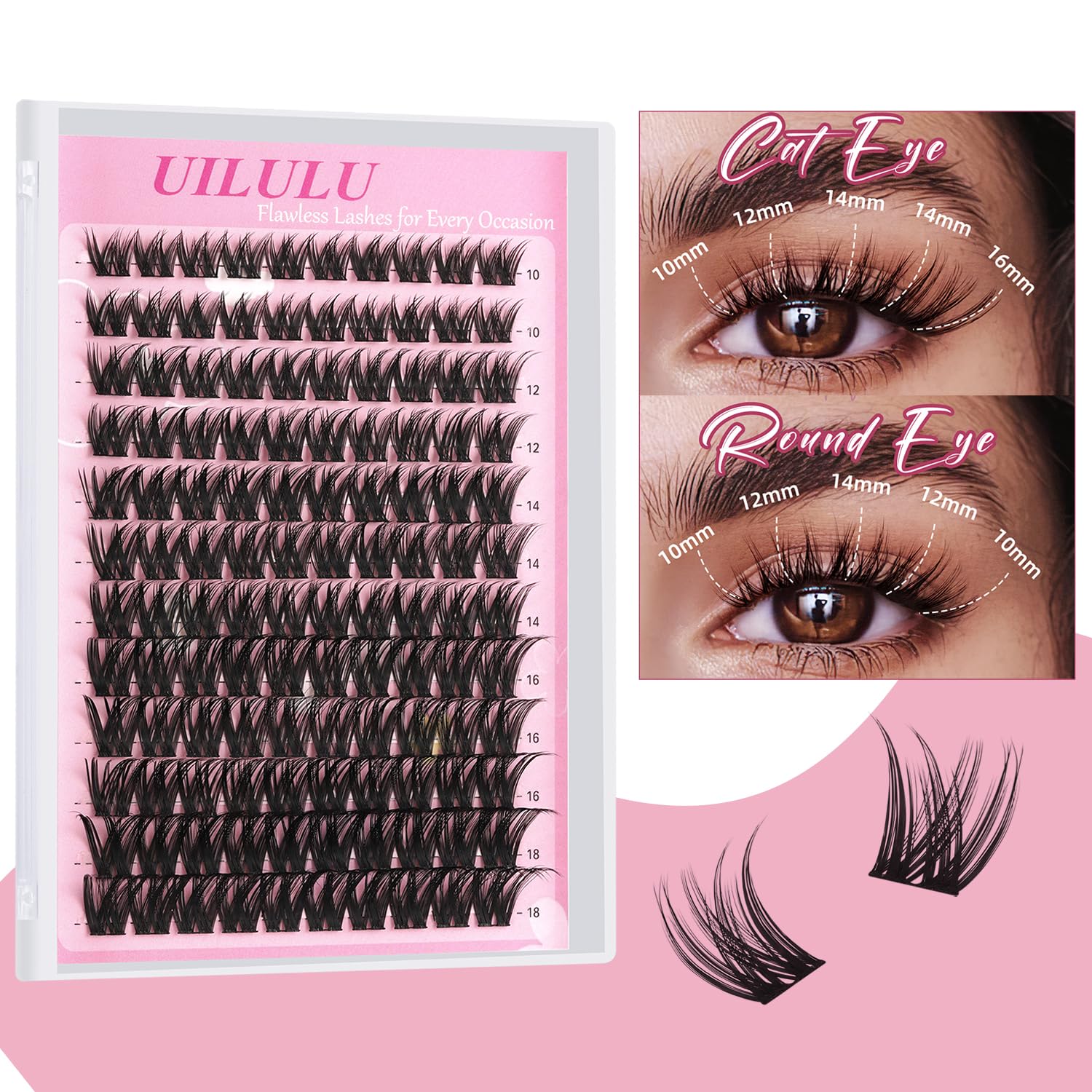 Uilulu lash clusters tweezers enable precise DIY eyelash placement.