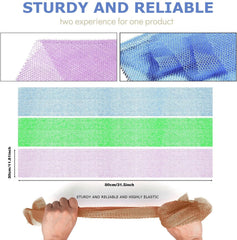 UJFQBH green exfoliating net sponge shows versatile cleansing and quick drying.