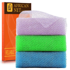 UJFQBH African net bath sponge in purple with gentle exfoliation for daily cleansing.