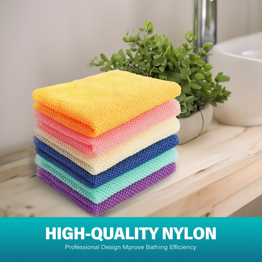 UJFQBH African Net Sponge versatile for bath and light kitchen cleaning.