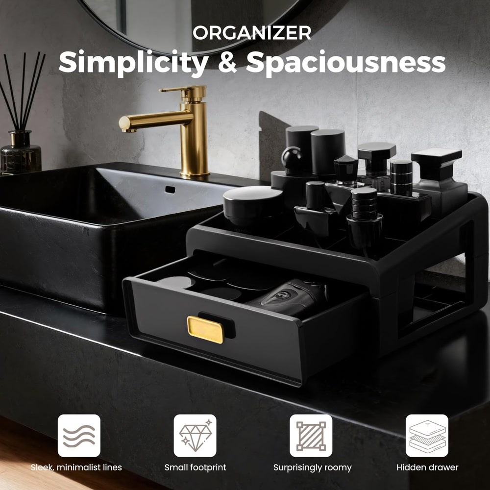 UJQSUN Cologne Organizer features six compartments for orderly grooming items