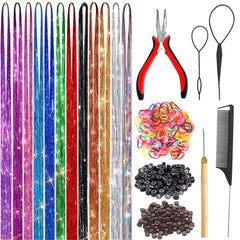 Ukithairtinsel Fairy Hair Tinsel Kit contents for colorful styling possibilities.