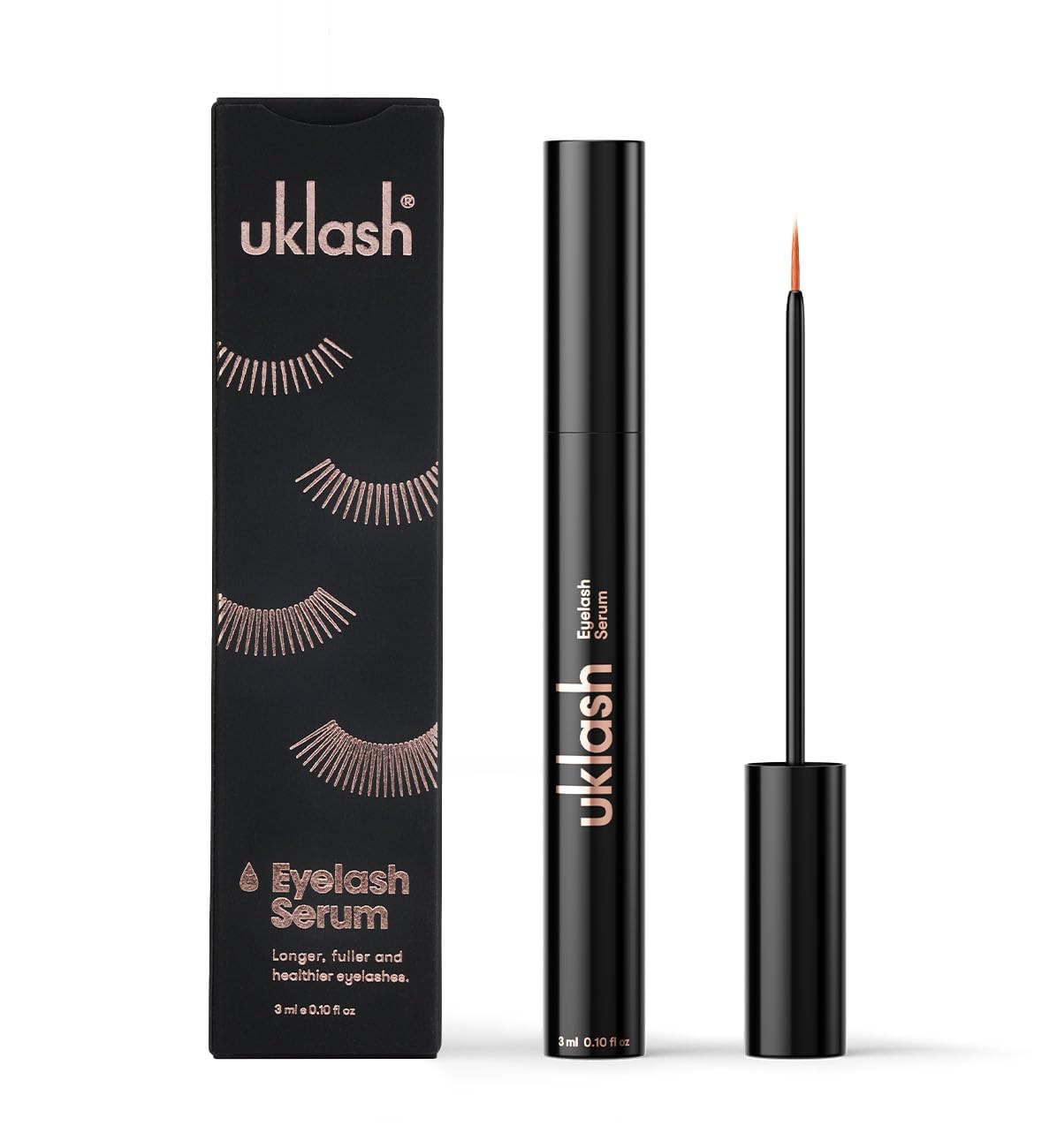 UKLASH eyelash serum bottle close-up for growth-boosting lash care
