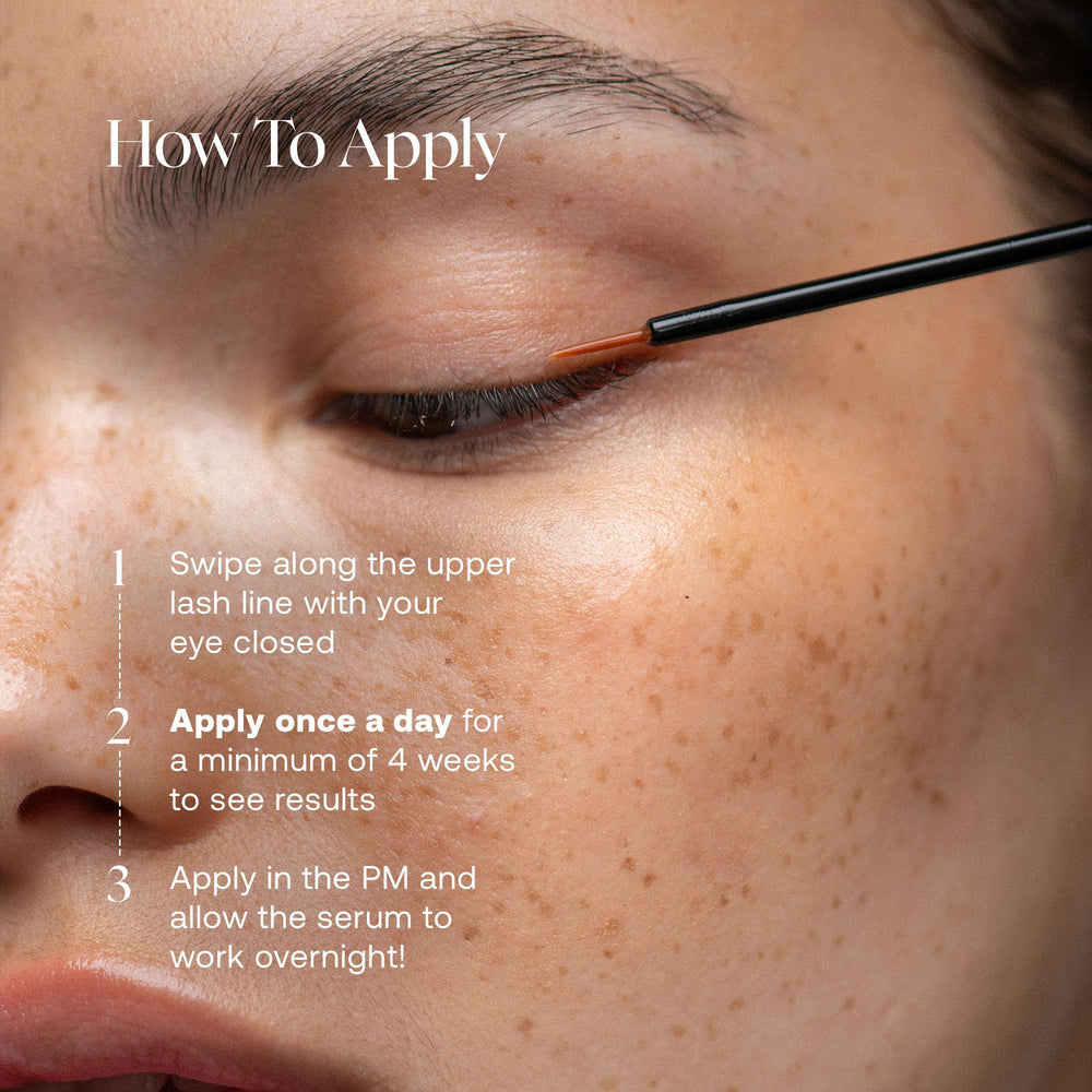 UKLASH serum application brush in use during nightly routine