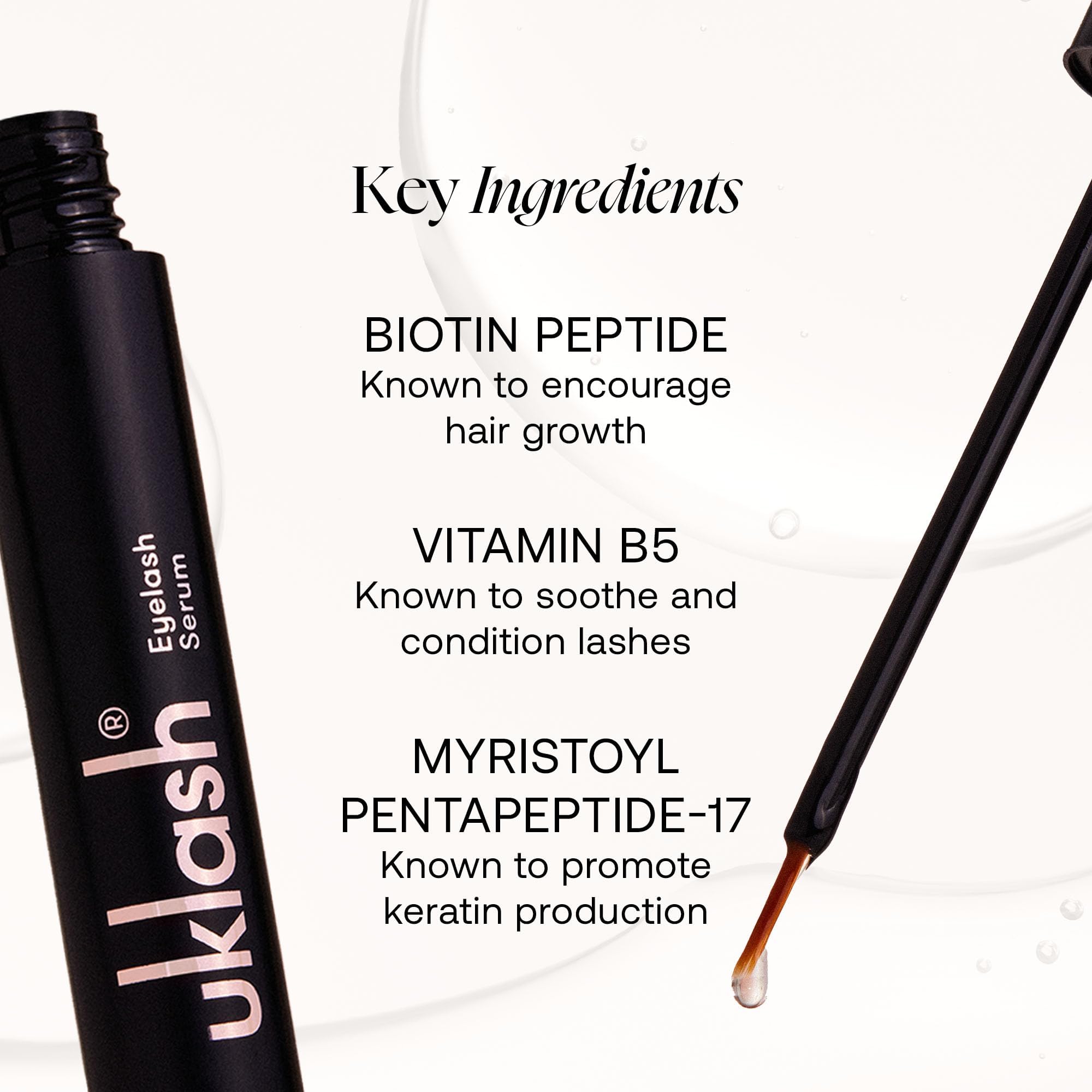 UKLASH vegan cruelty-free symbol on label emphasizing ethical lash care