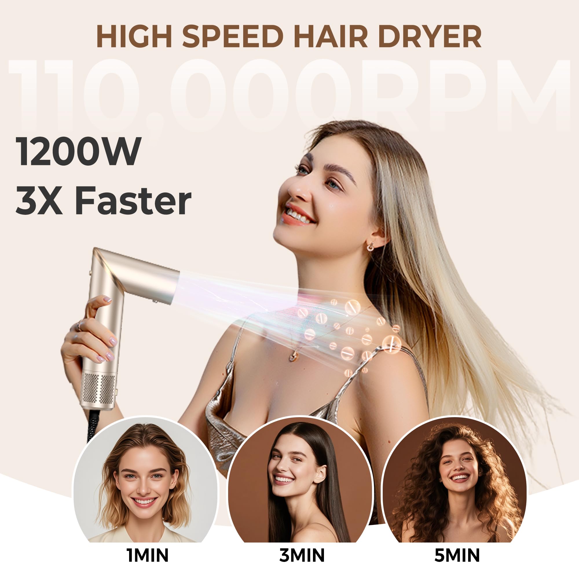 UKLISS adjustable heat and speeds illustrate personalized styling options.