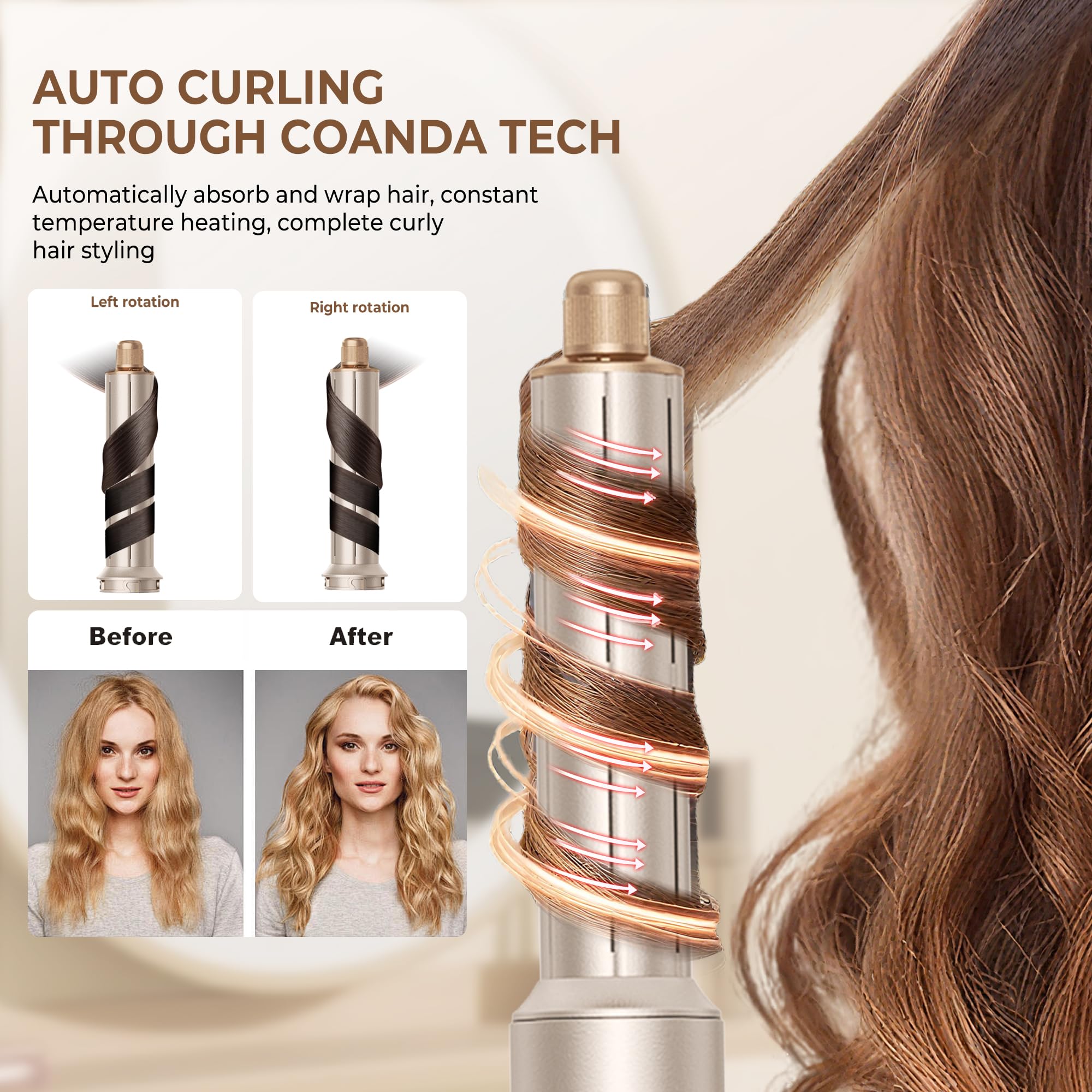 UKLISS Coanda-effect curls provide smooth, balanced curl results.
