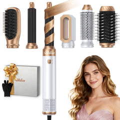 UKLISS 6-in-1 hair dryer brush with versatile styling for salon-like results