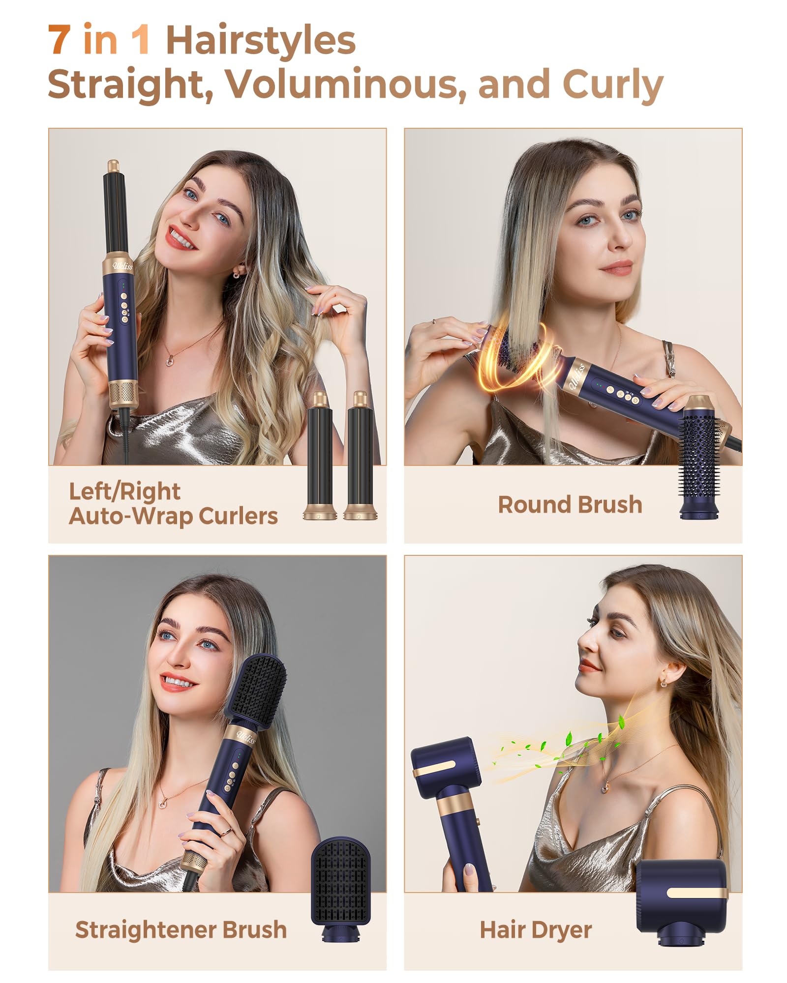 UKLISS air-curler attachment delivering quick curls at home.