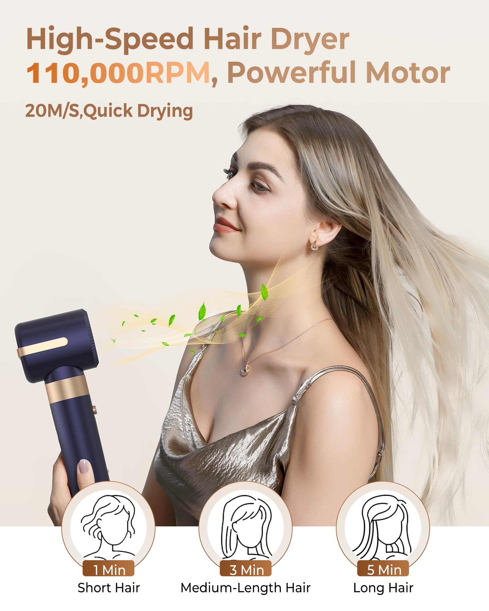 UKLISS curling brush with airflow for effortless salon waves.