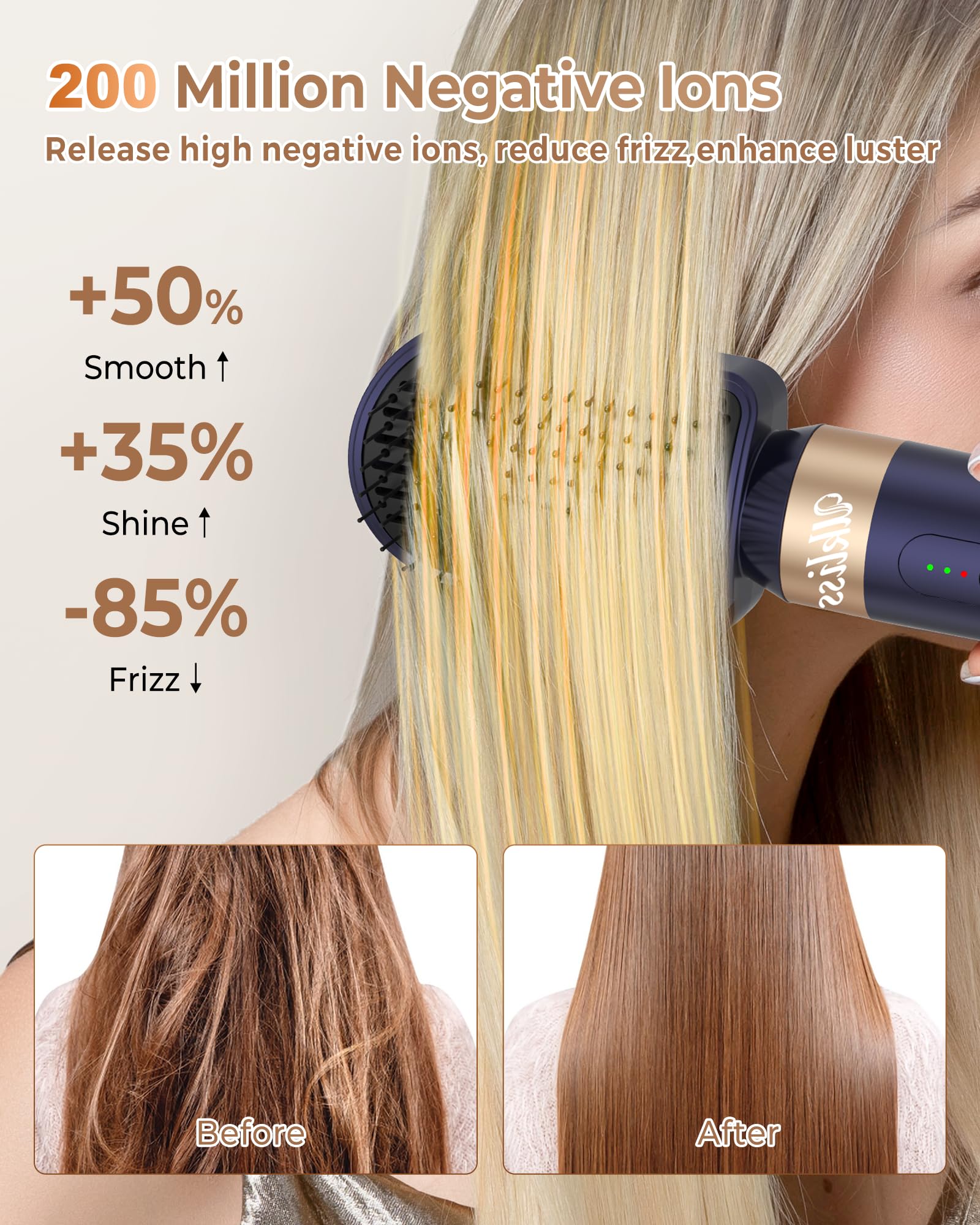 UKLISS 3 heat settings and wind speeds for versatile styling.