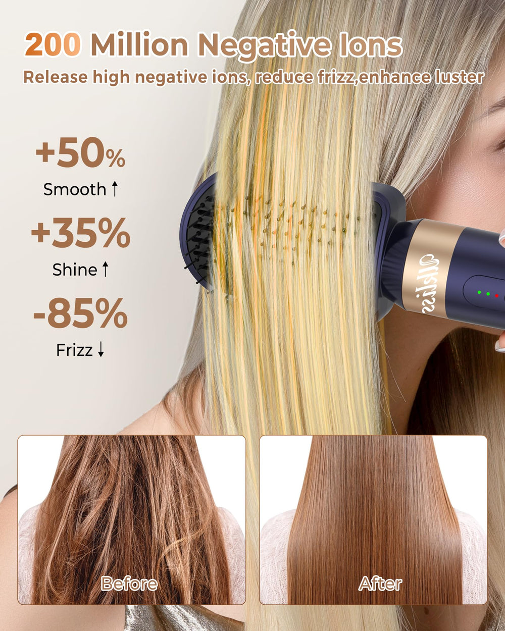 UKLISS 3 heat settings and wind speeds for versatile styling.