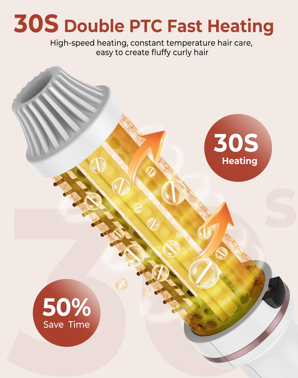 UKLISS Thermal Brush dual-voltage travel image highlights worldwide compatibility.