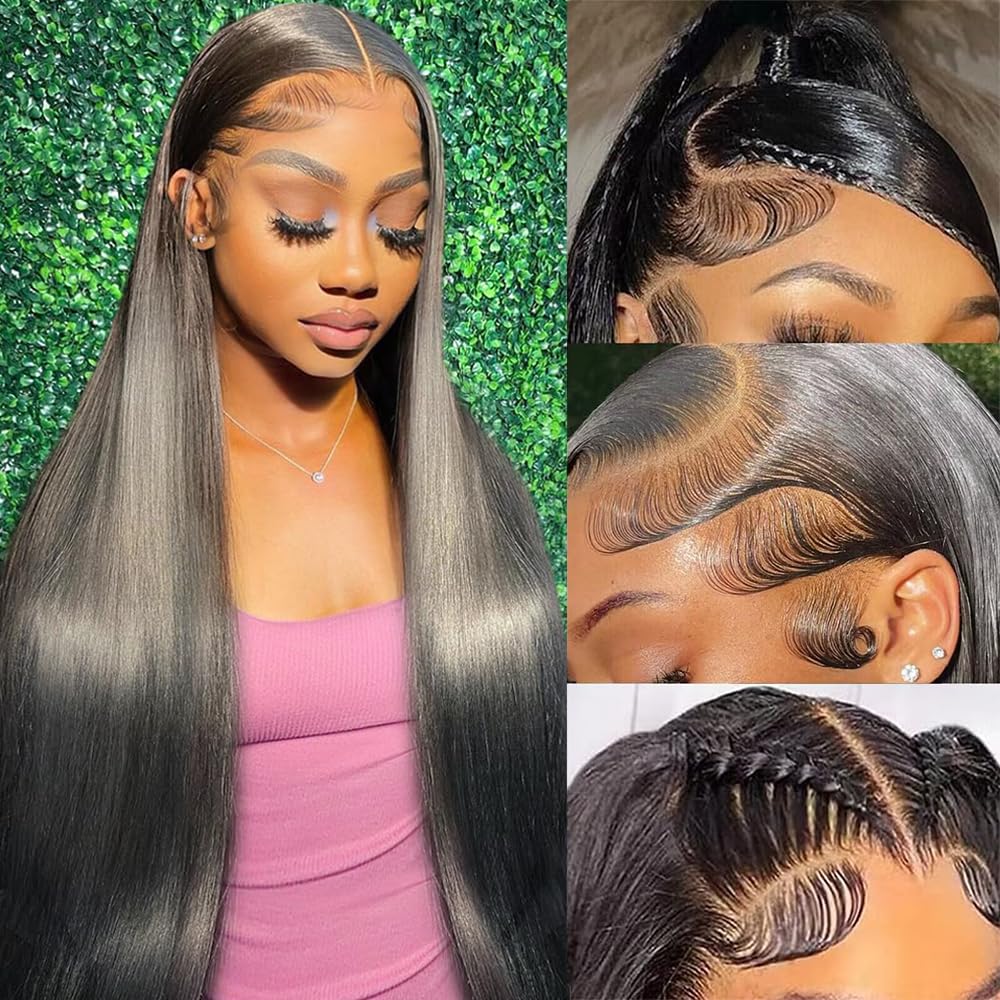 UKOWN 13x6 lace front wig straight 28in for sleek everyday styling