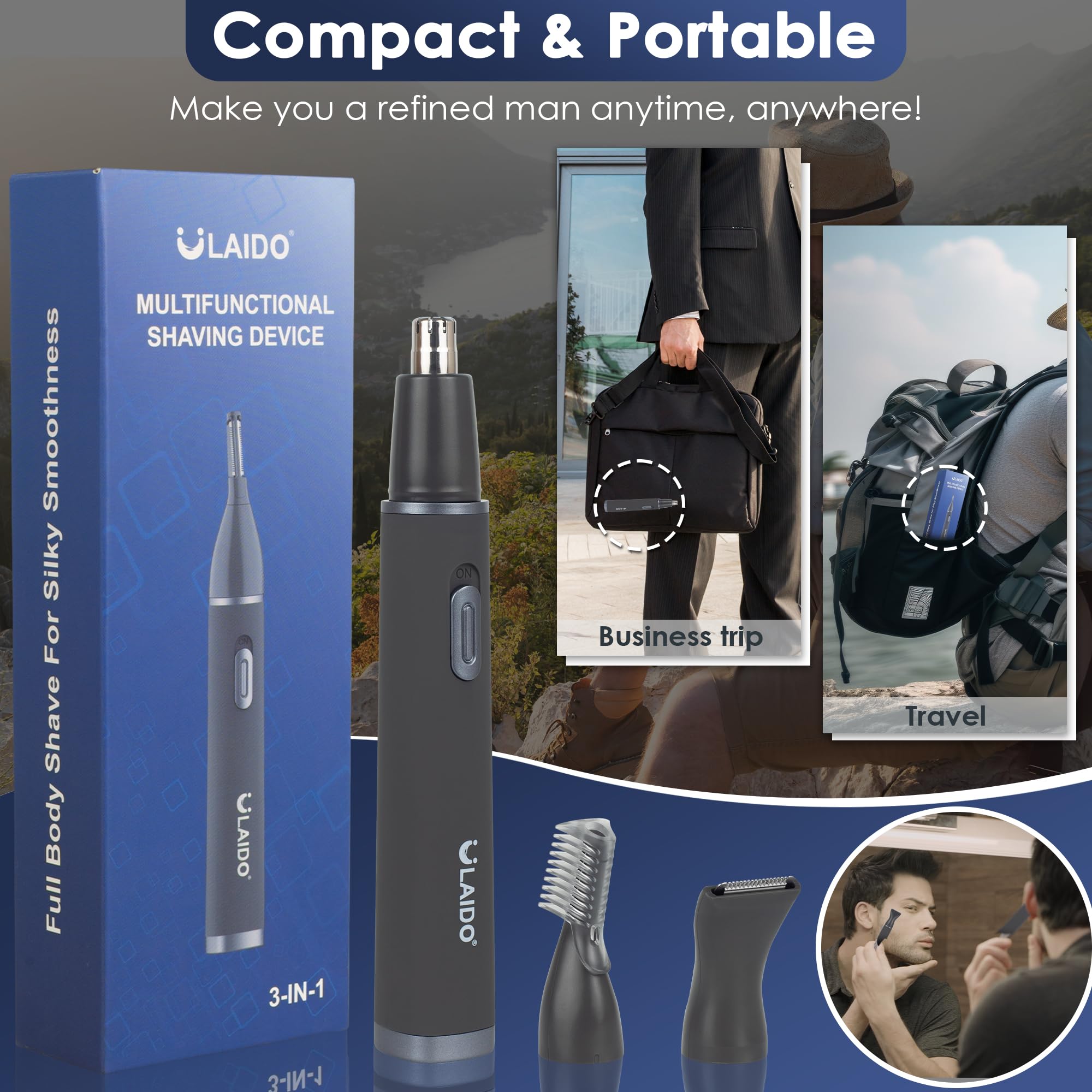 ULAIDO Nose Trimmer compact size for pocket-friendly use