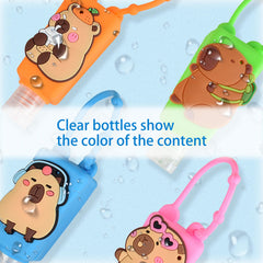 Ulbemoll capybara bottles with silicone keychain attachment for hands-free portability