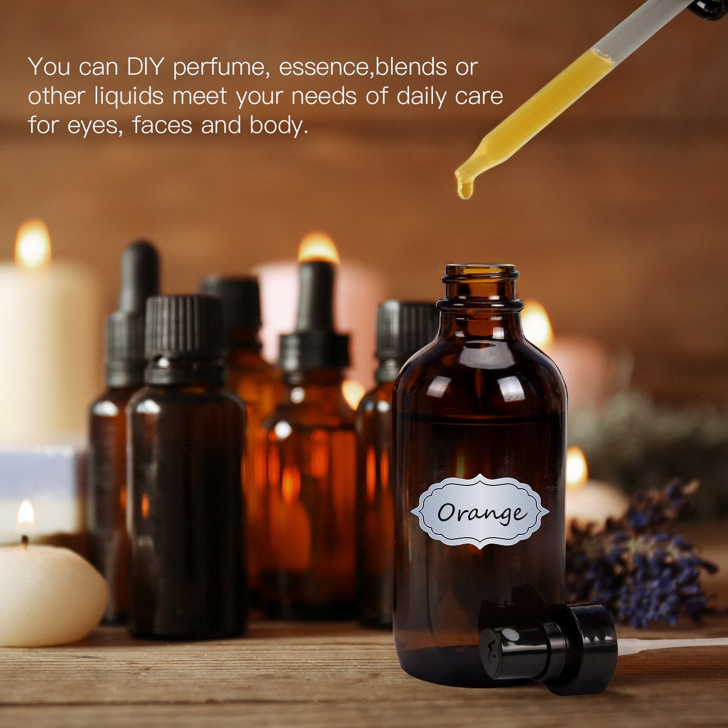 ULG brown glass spray atomizer protects blends from light
