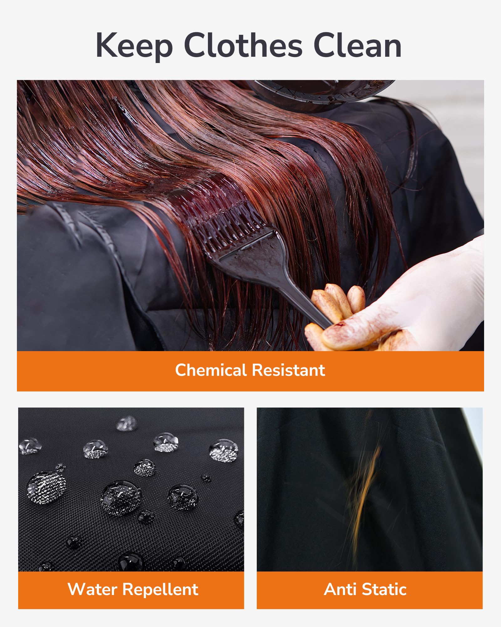 ULG elastic neck closure close-up demonstrates secure, adjustable fit for all neck sizes