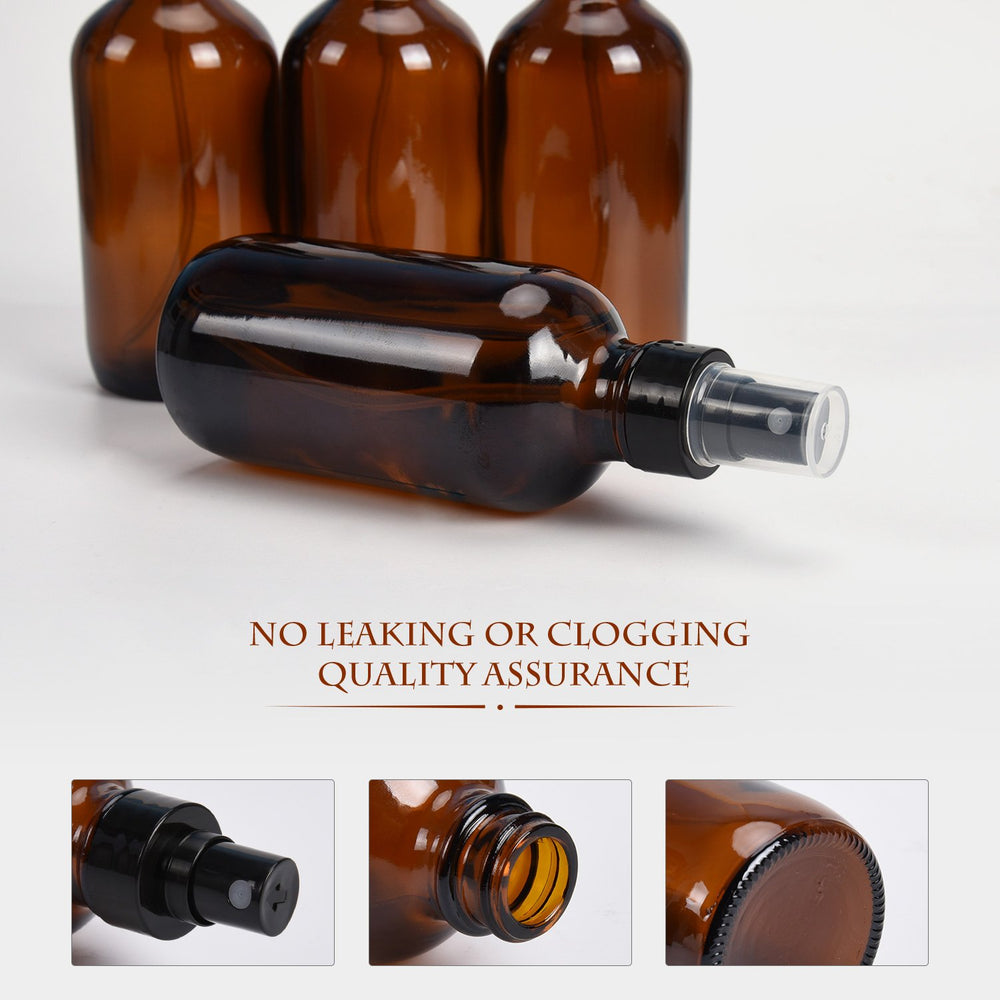 ULG fine mist sprayers amber Boston bottle packaging eight bottles for DIY projects
