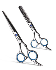 ULG Hair Cutting Scissors with blue diamond stones deliver precise trimming.