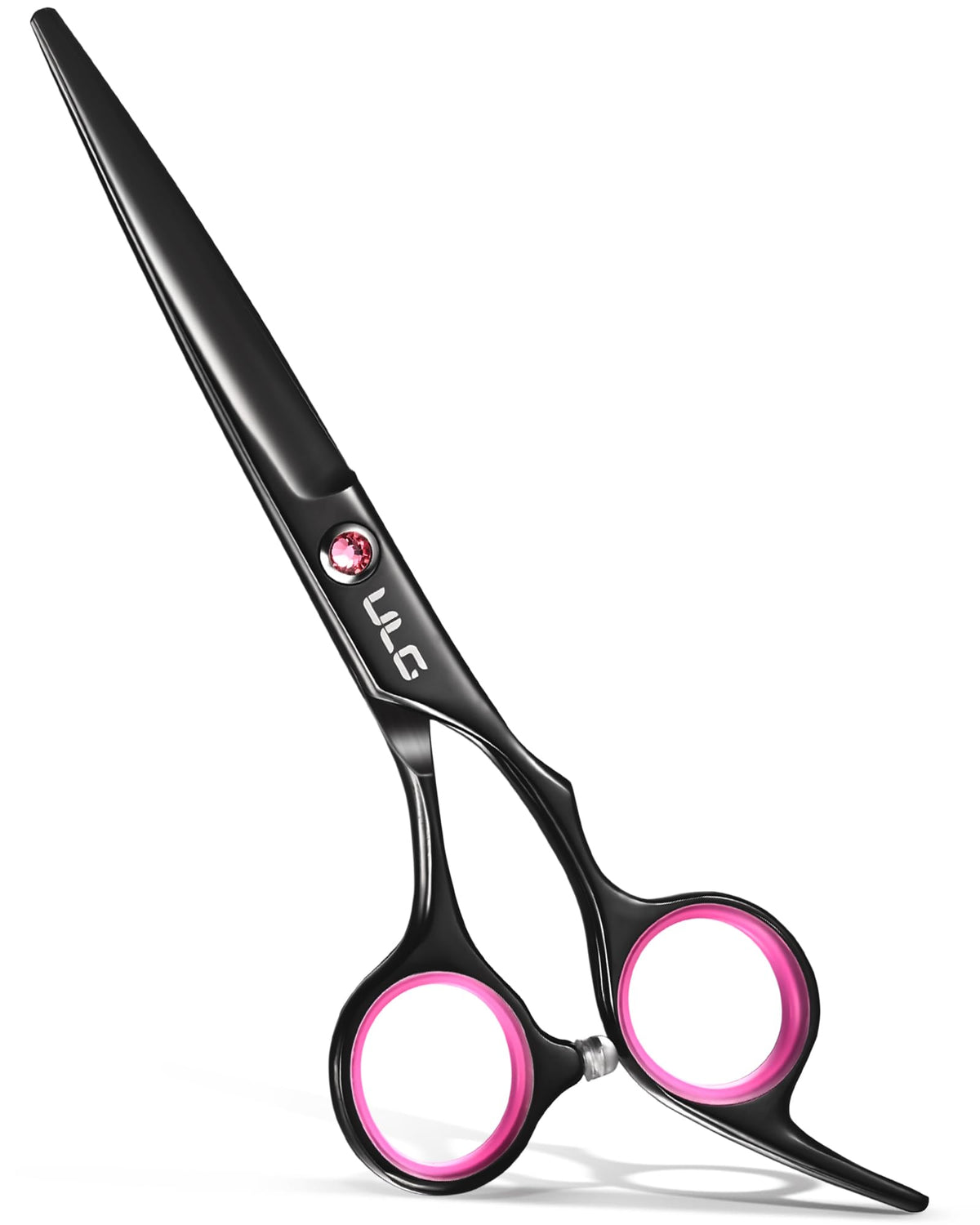 ULG hair cutting scissors black razor edge for precise trims