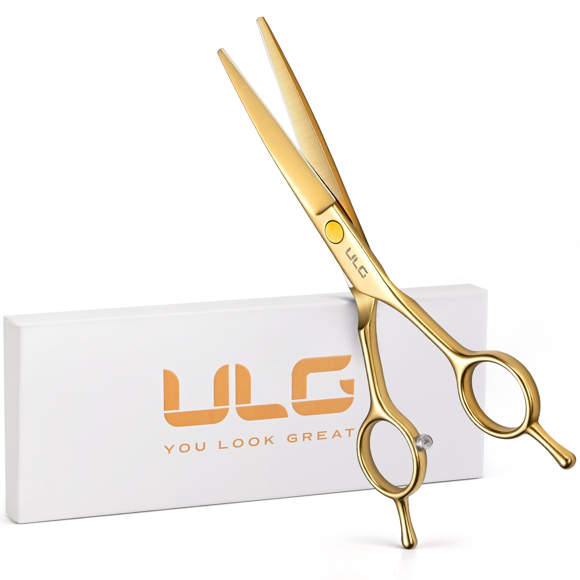 ULG hair cutting scissors blunt tips provide safer access to delicate areas.
