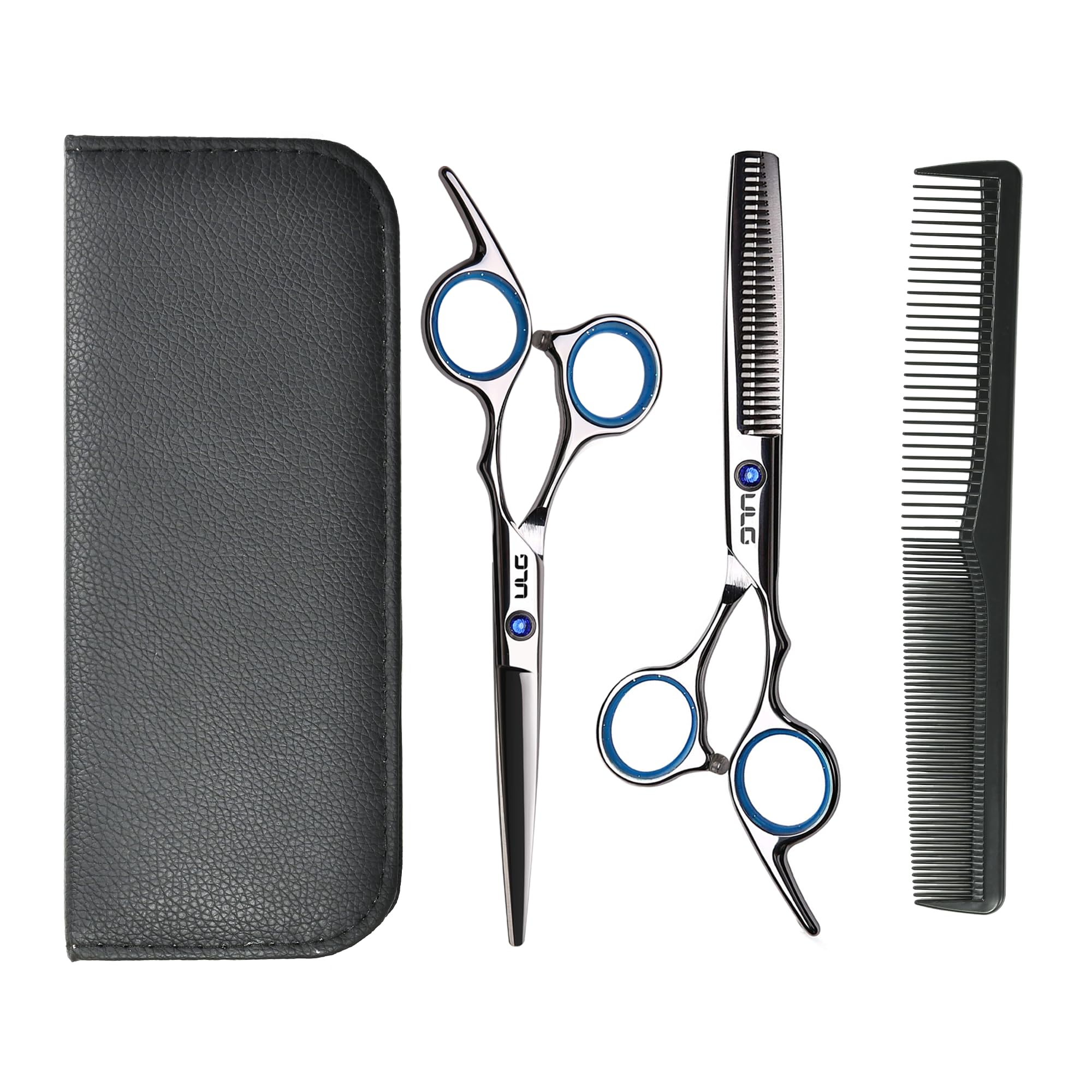 ULG hair cutting scissors close-up blade for precise, clean cuts.