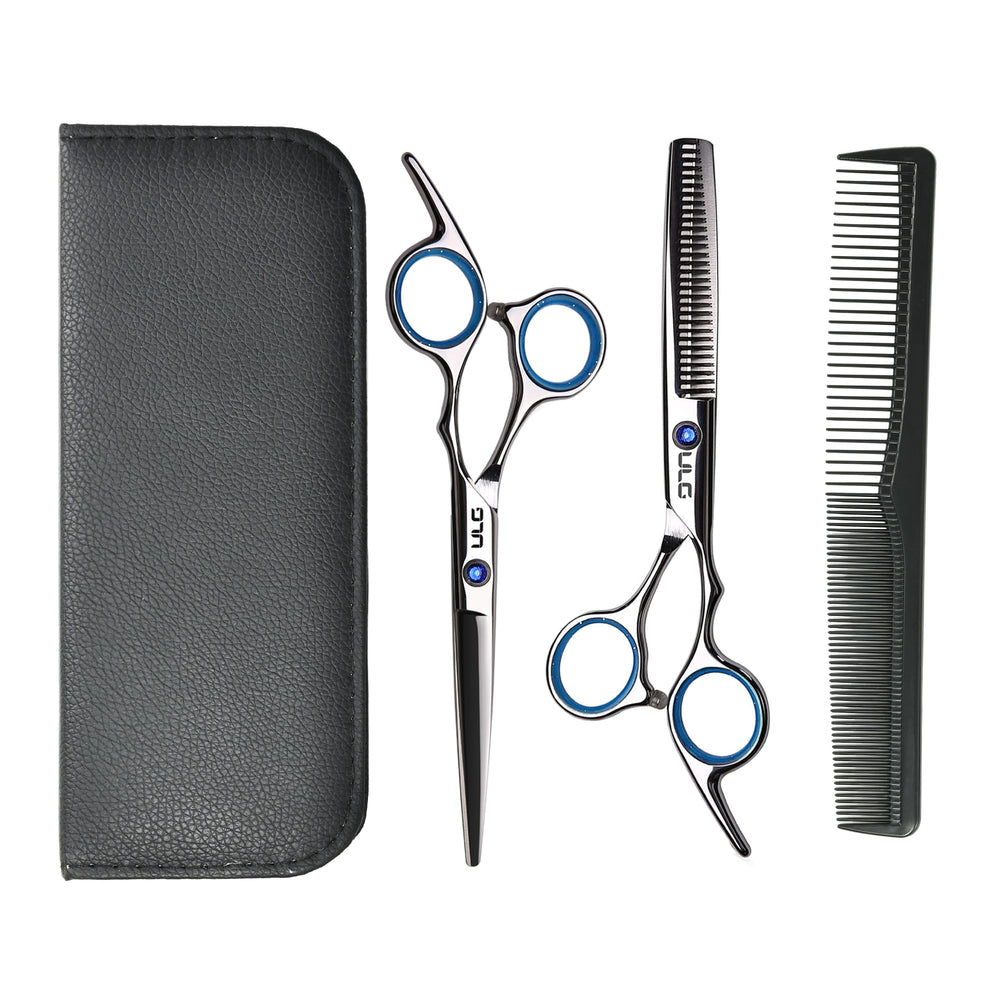ULG hair cutting scissors close-up blade for precise, clean cuts.