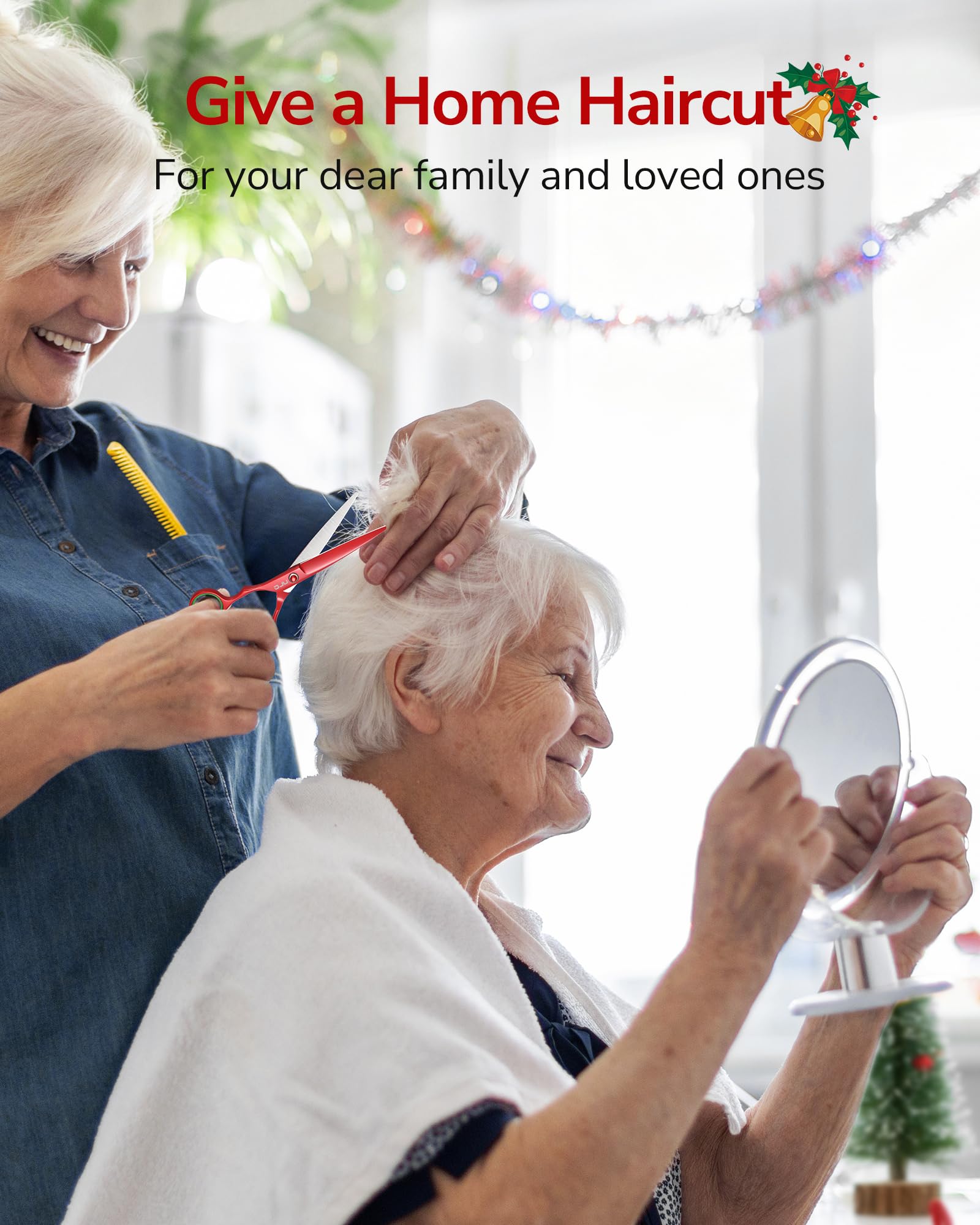 ULG 6.5-inch scissors in use by a stylist for precise trimming at the chair