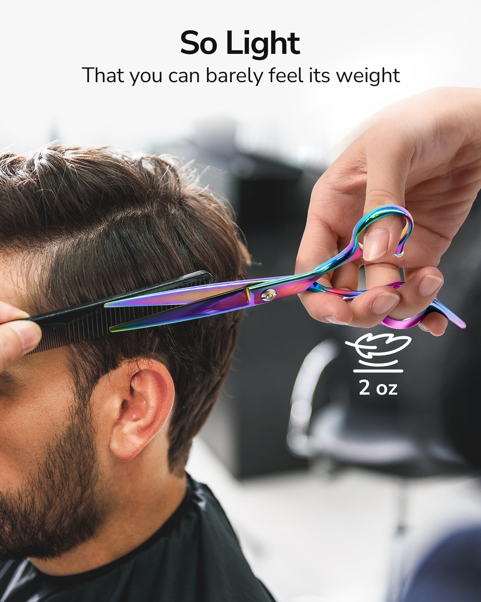 ULG professional-use scissors suitable for home and salon settings.