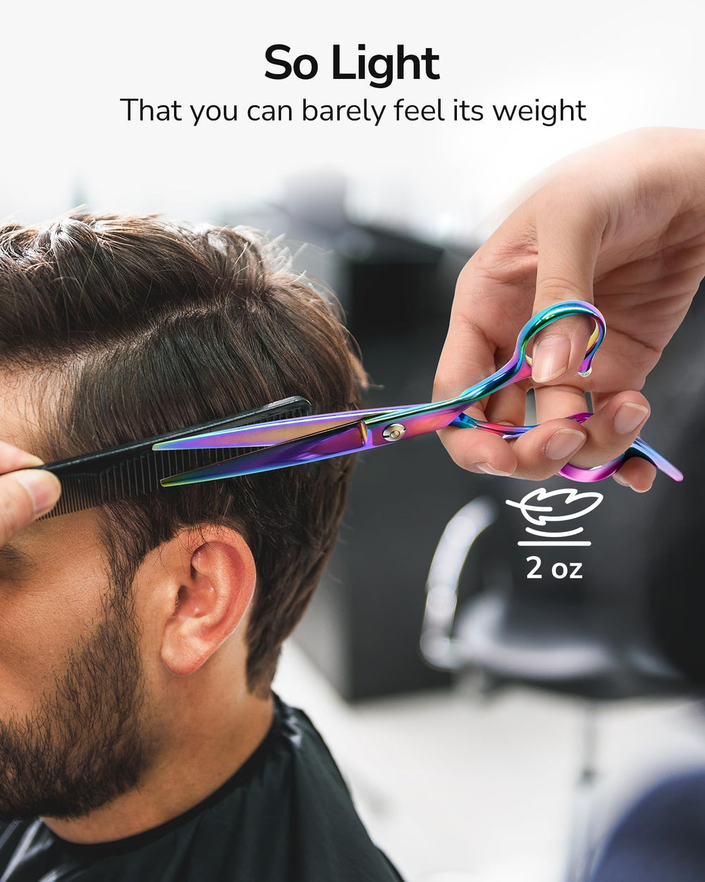 ULG professional-use scissors suitable for home and salon settings.