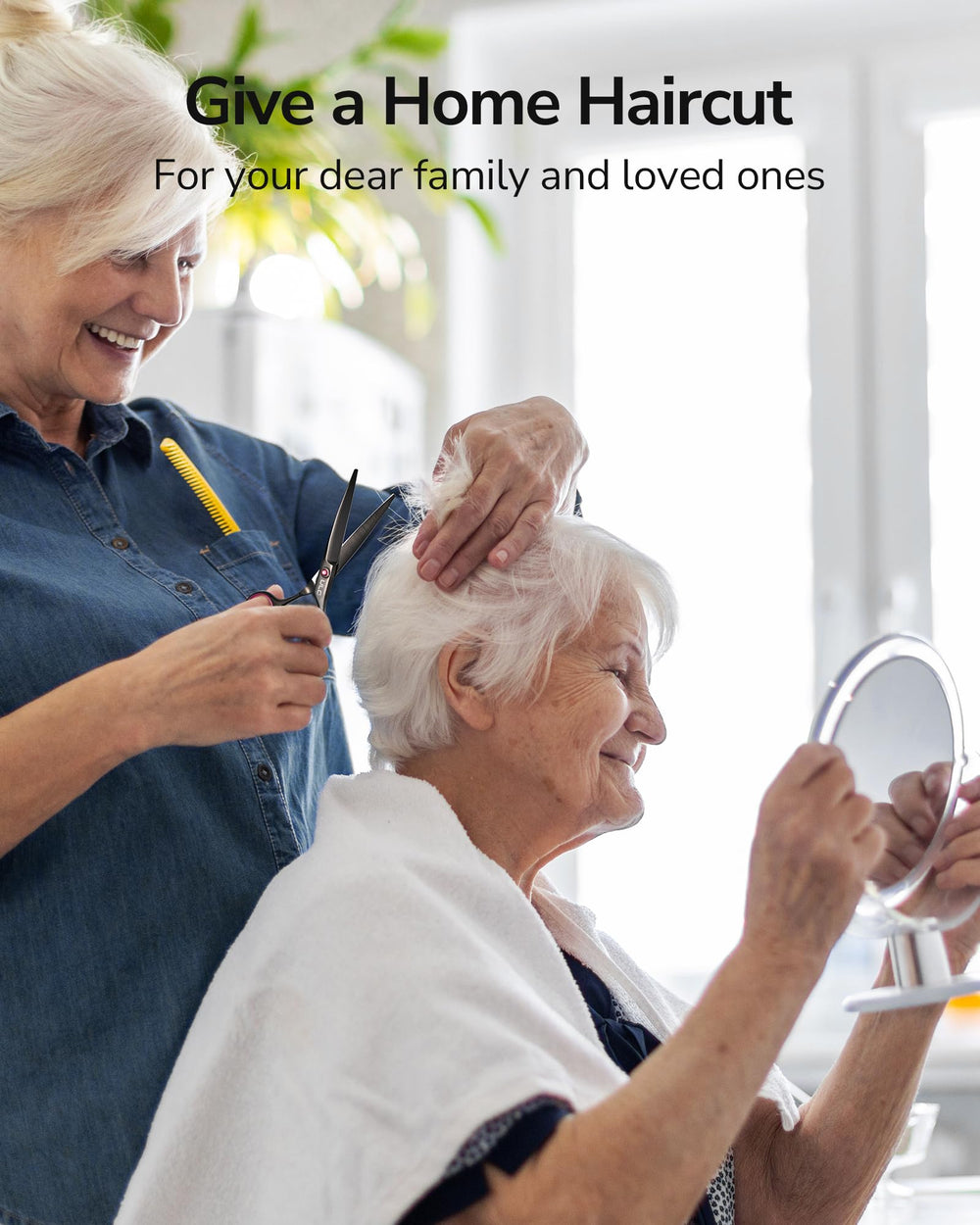 ULG hair cutting scissors shown in a salon setting for versatile use