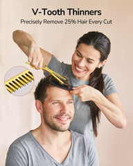 ULG 28-tooth thinning shears close-up removing bulk for natural texture