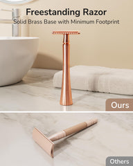 ULG freestanding base keeps razor clean and ready