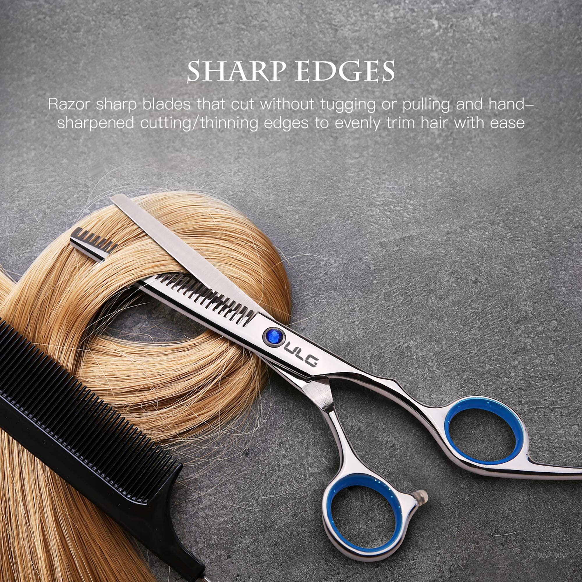 ULG mirror polish finish and blue stones add premium detail and durability.