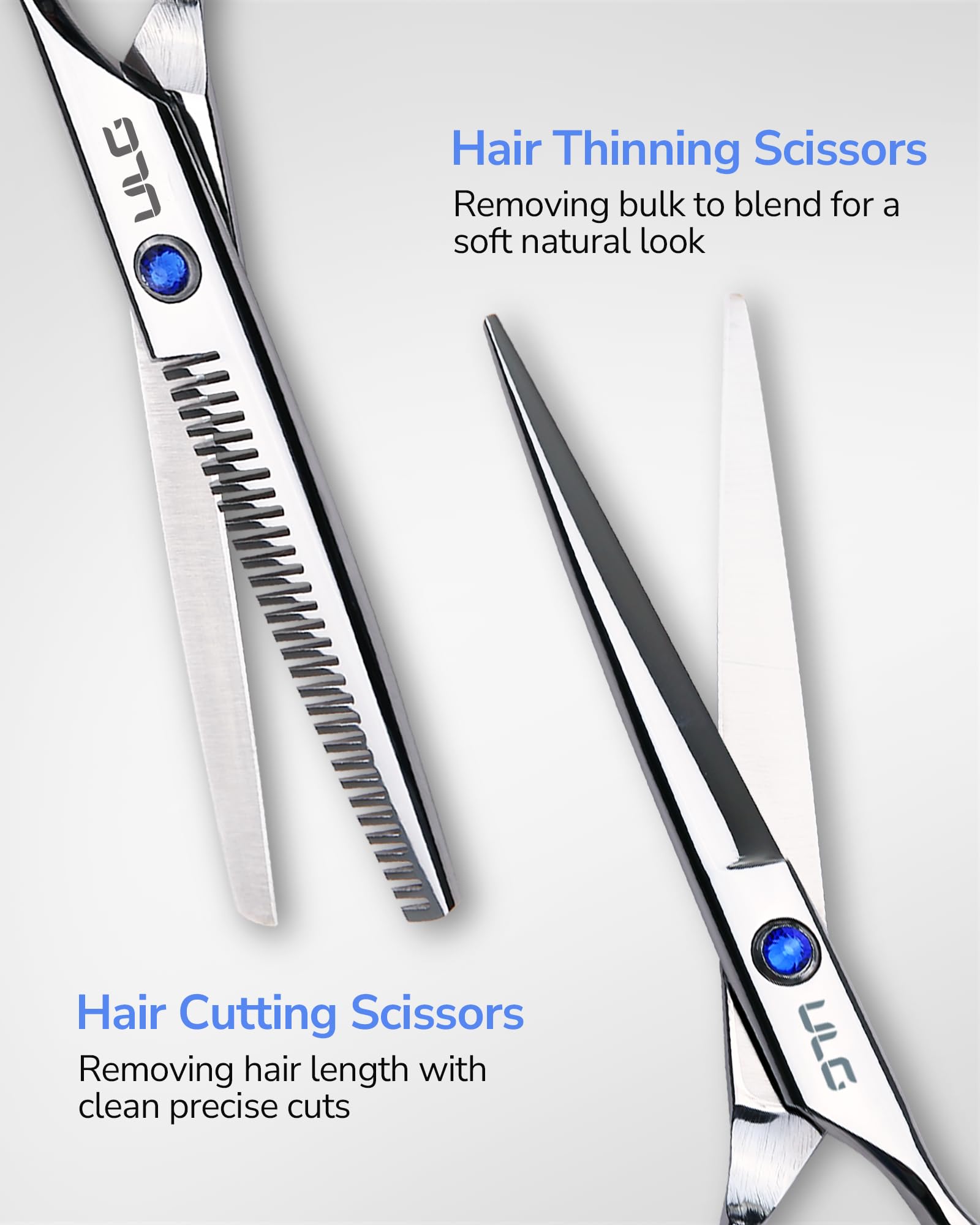 ULG thinning shears 30 teeth for natural layering and textured finishes.