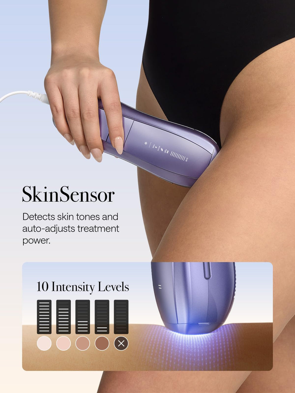 Ulike Air 10 supports Fast, Normal, High, and SHR modes for tailored treatments.