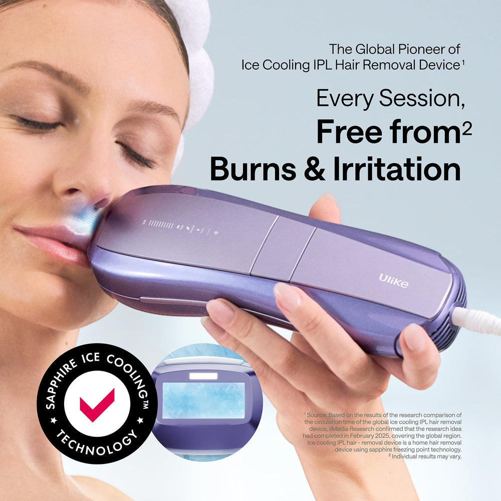Ulike Air 10 ice cooling technology shown during treatment