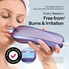 Ulike Air 10 ice cooling technology shown during treatment