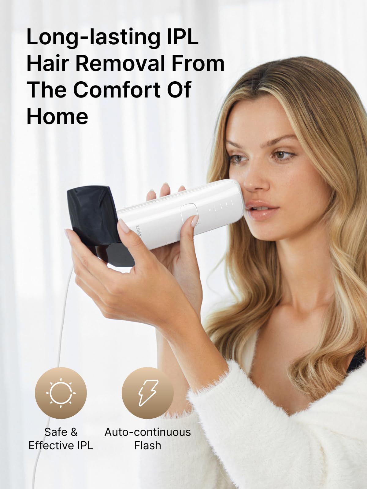 Ulike Air 3 full-body treatment demonstrates versatile coverage from legs to bikini