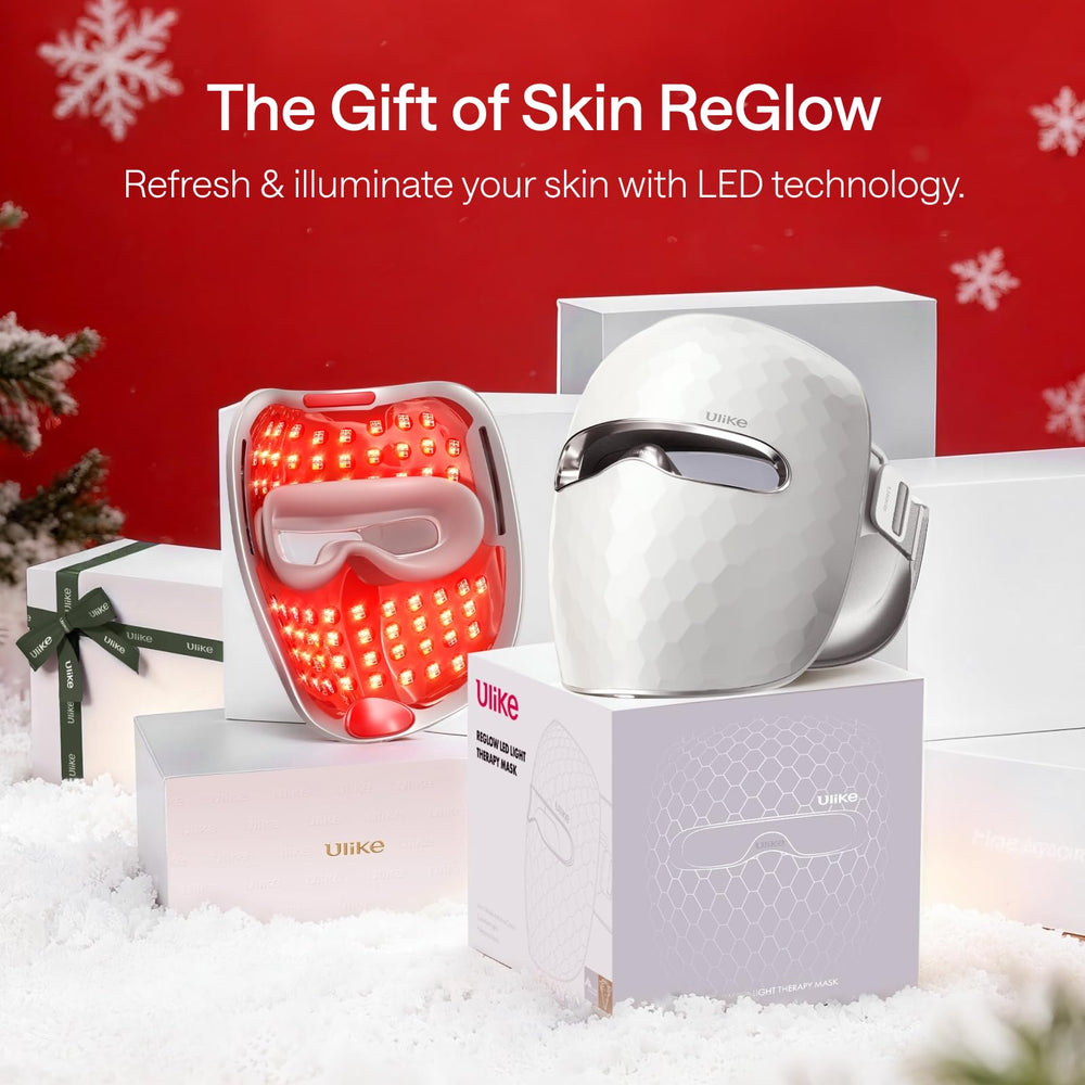 Ulike ReGlow mask after-use skin shows potential brighter texture