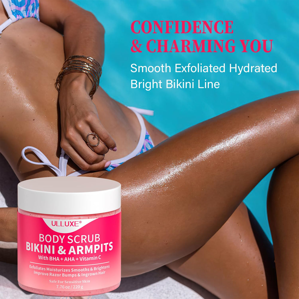 ulluxe bikini area exfoliator ingrown hairs bumps reduction preview