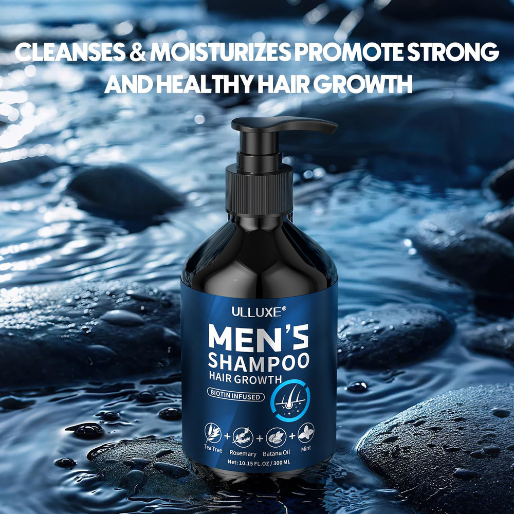 ulluxe biotin hair growth shampoo daily-use routine shot for daily refresh.