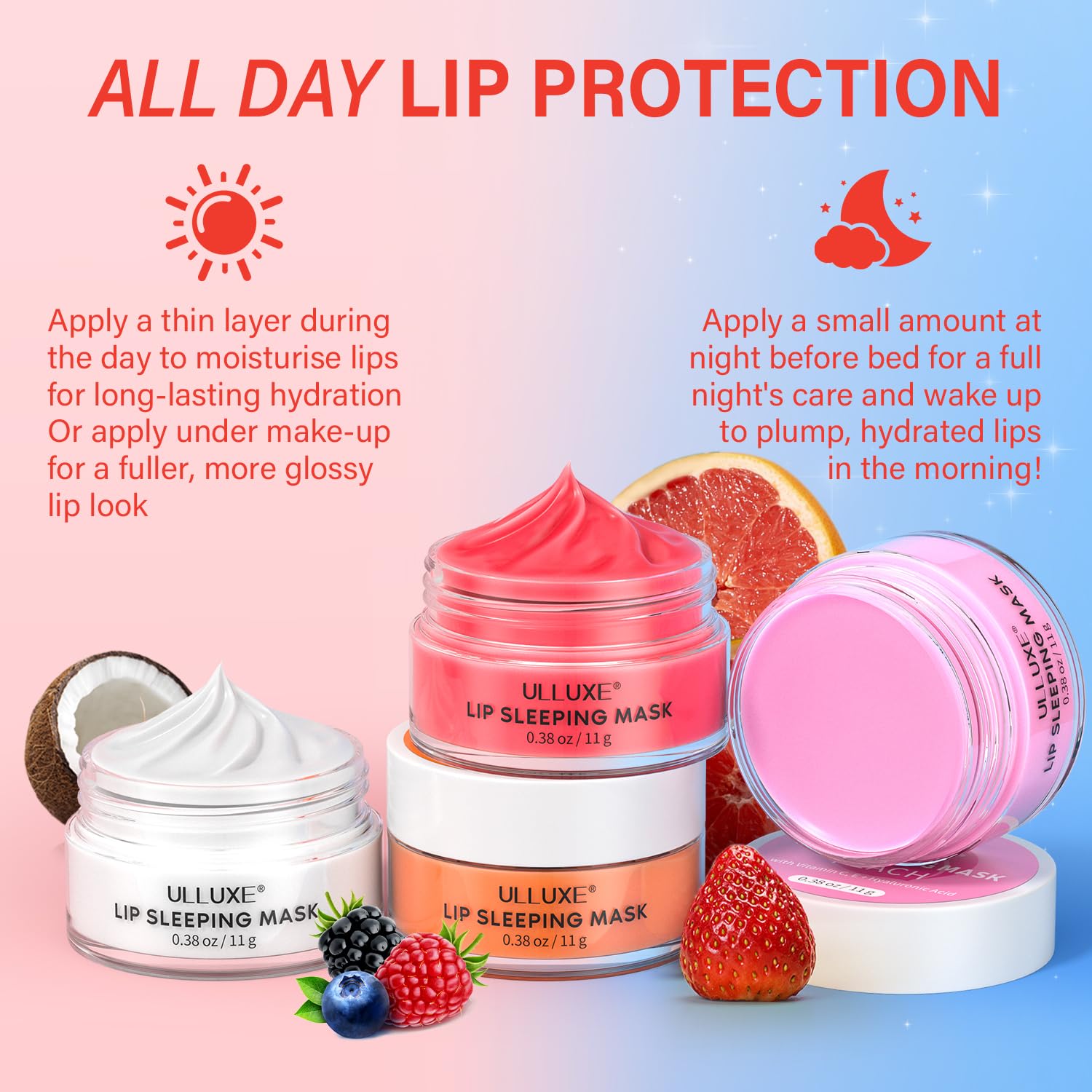 lip brush image demonstrates precise mess free application with ulluxe lip masks